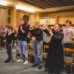 Blok formacyjny podczas jubileuszu młodych