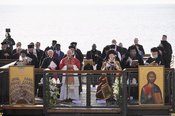 Papież i patriarcha Konstantynopola w dawnej Nicei