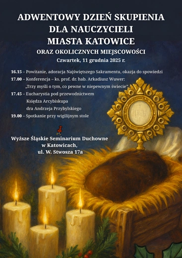 Dzień skupienia dla nauczycieli, 11 grudnia