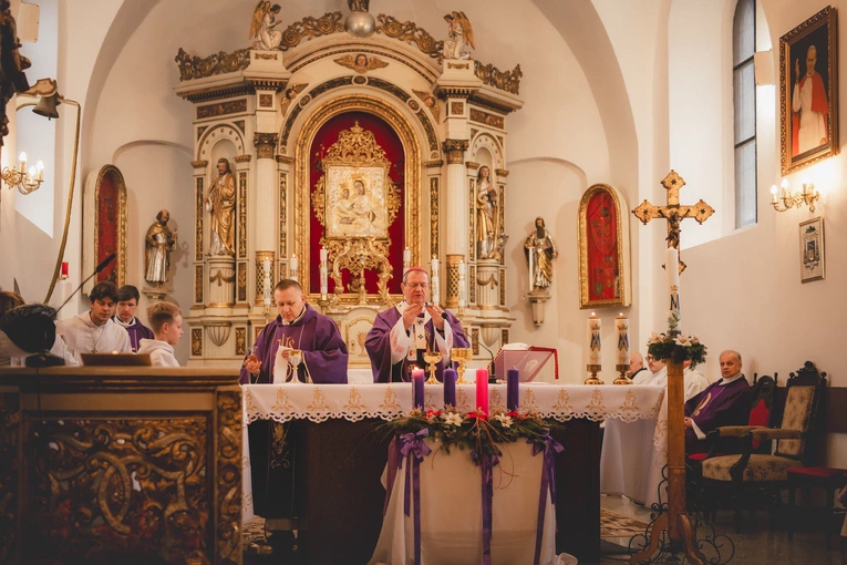 Poświęcenie figury w Trąbkach Wielkich