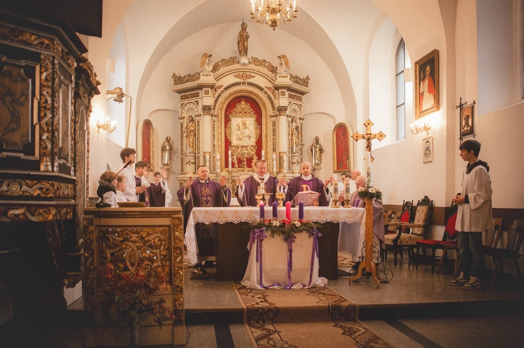 Poświęcenie figury w Trąbkach Wielkich