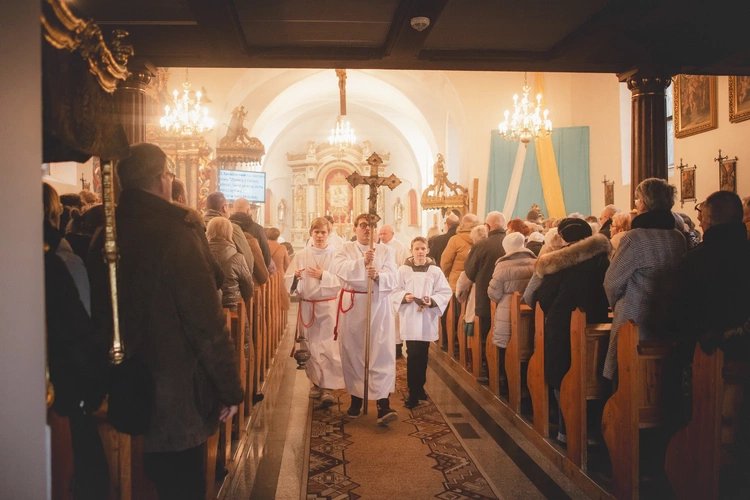 Poświęcenie figury w Trąbkach Wielkich