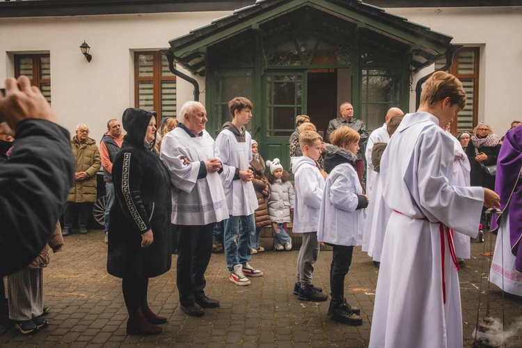 Poświęcenie figury w Trąbkach Wielkich