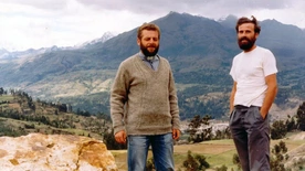 Ojcowie Michał Tomaszek OFMConv (P) i Zbigniew Strzałkowski OFMConv (L)