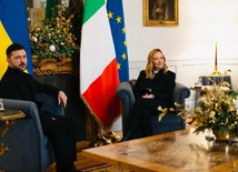 Wołodymy Zełeński i Giorgia Meloni