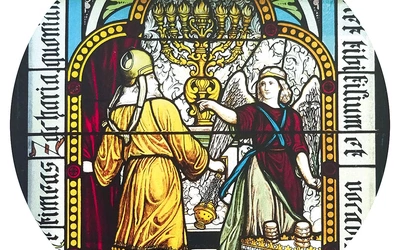 „Nawiedzenie św. Elżbiety”, 1927 r., Georg Schneider, Ratyzbona; kościół Ducha Świętego w Gliwicach-Ostropie. 