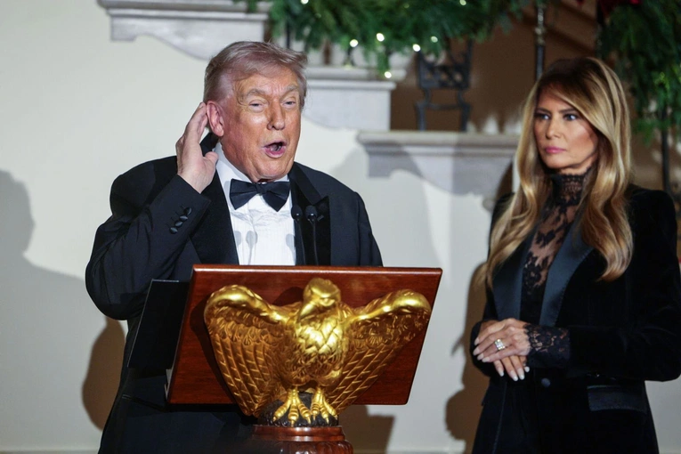Donald Trum z żoną, Melanią