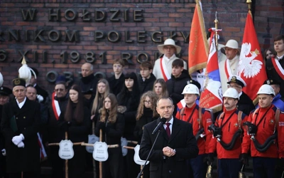 Prezydent RP na uroczystościach z okazji 44. rocznicy pacyfikacji kopalni Wujek