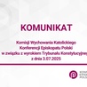 Komunikat Komisji Wychowania Katolickiego Konferencji Episkopatu Polski w związku z wyrokiem Trybunału Konstytucyjnego z dnia 3.07.2025   