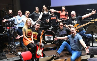 Próba przed koncertem kolęd w Filharmonii Gorzowskiej