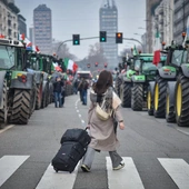 Protest przeciwko umowie w Mediolanie
