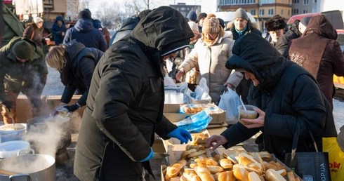 Mieszkańcy Kijowa o krakowskiej akcji "Ciepła zupa": ten żurek to znak, że Polska o nas pamięta