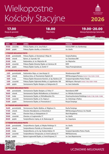 Archidiecezja Katowicka. Wracają "Kościoły Stacyjne"