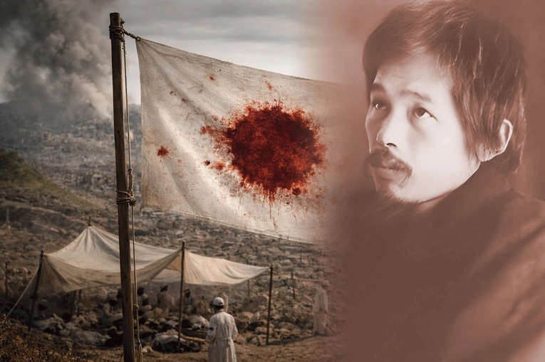 Takashi  w czasie żałoby po swojej ukochanej  Midori.