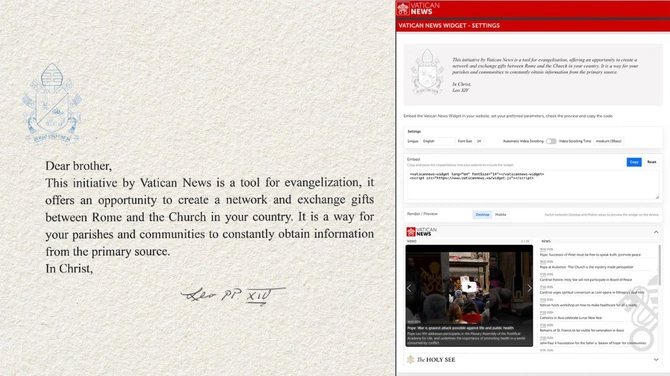 Nowy widżet wideo z Watykanu dla stron katolickich