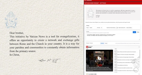 Nowy widżet wideo z Watykanu dla stron katolickich