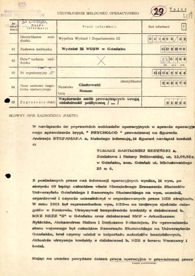  Pozostawał na celowniku Służby Bezpieczeństwa.