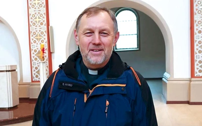 O. Mirosław Piątkowski, werbista, dyrektor Papieskich Dzieł Misyjnych Diecezji Gliwickiej. 