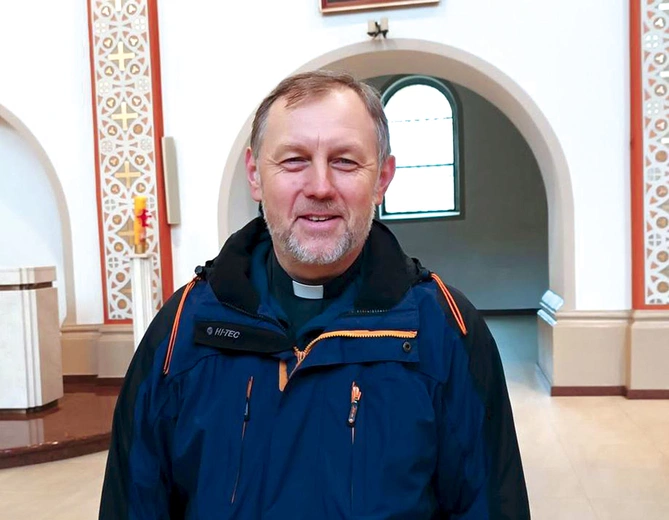 O. Mirosław Piątkowski, werbista, dyrektor Papieskich Dzieł Misyjnych Diecezji Gliwickiej. 