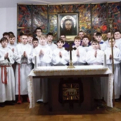 Uczestnicy rekolekcji  w Gródku nad Dunajcem.  