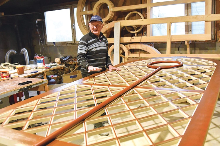 Okna cybińskie w warsztacie K. Jurkowskiego.