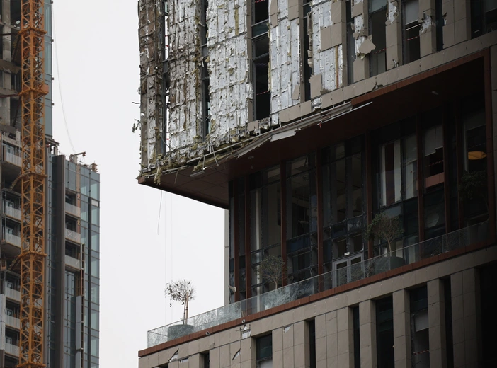 Zniszczenia po atakach w Dubaju