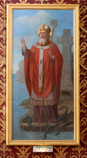 Wizerunek świętego w kaplicy byłego polskiego seminarium duchownego w Paryżu.