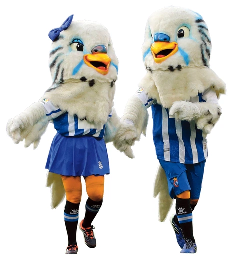 Para papużek to maskotki drużyny hiszpańskiego Espanyolu 