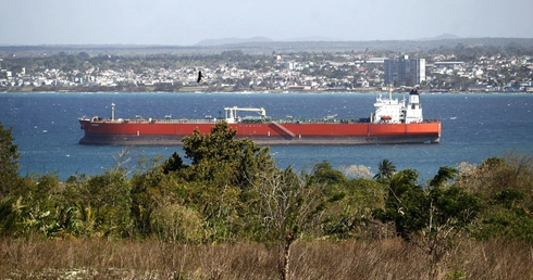 Rosyjski tankowiec  Anatolij Kołodkin w porcie w Matanzas