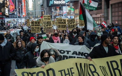 Antywojenny protest w Nowym Jorku
