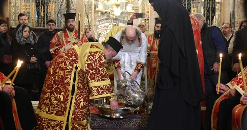 Prawosławna Liturgia Wielkiego Czwartku w Bazylice Grobu Pańskiego