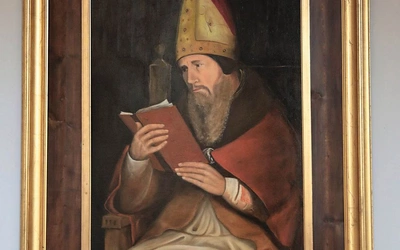 Św. Augustyn  w Kościele  św. Pryski  w Rzymie  na Awentynie. 