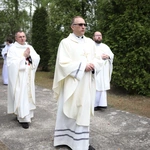 Wprowadzenie relikwii św. Jana Pawła II w Jesionce - procesja