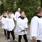 Wprowadzenie relikwii św. Jana Pawła II w Jesionce - procesja