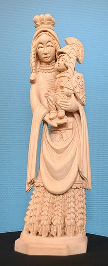 Św. Jadwiga Śląska trzyma na rękach swojego prawnuka – Henryka IV Prawego.