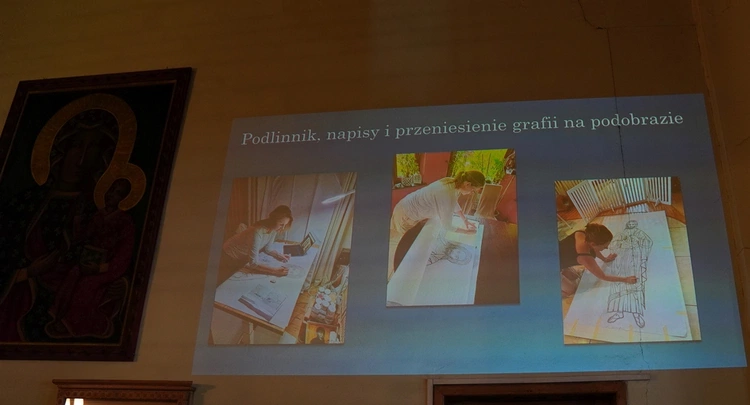 Instalacja ikony Jezusa Chrystusa w oleśnickiej bazylice