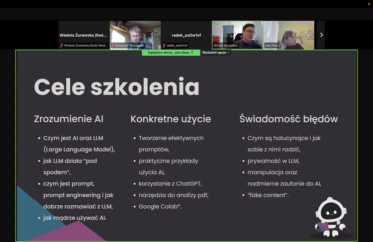 Webinar o sztucznej inteligencji