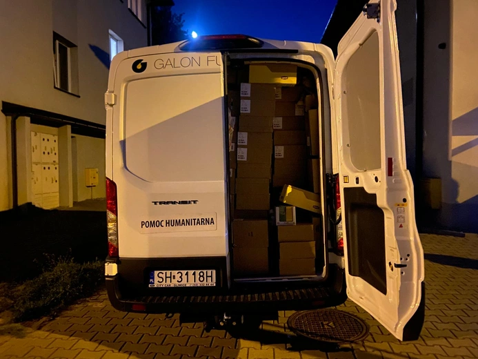 Siemianowice Śląskie. Konwój humanitarny Fundacji Galon