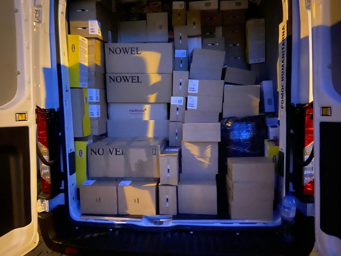 Siemianowice Śląskie. Konwój humanitarny Fundacji Galon