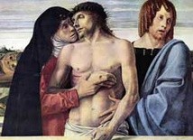 Martwy Chrystus podtrzymywany przez Maryję i św. Jana